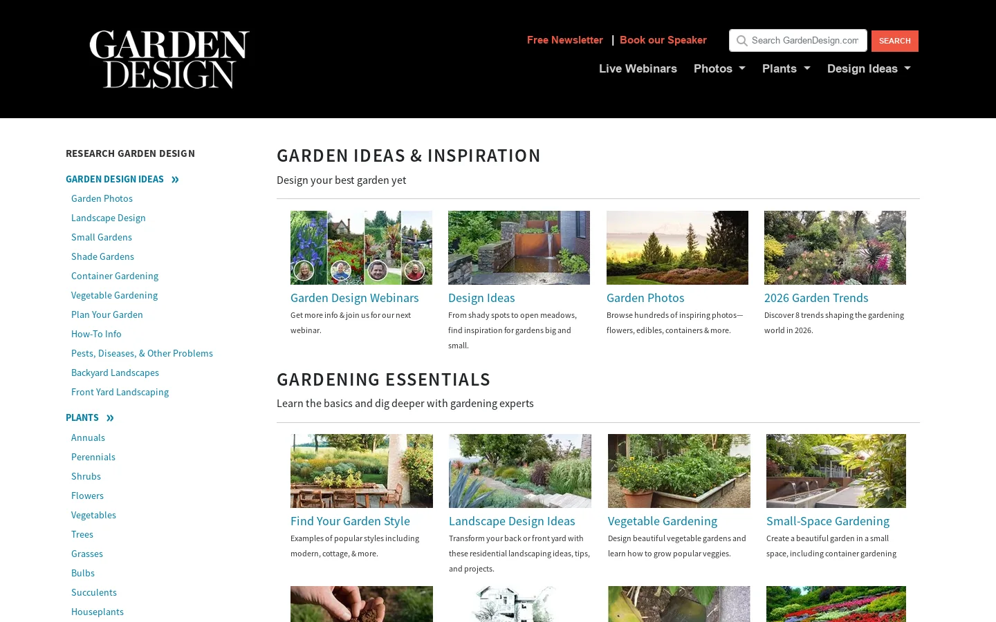 Garden Design 首页截图