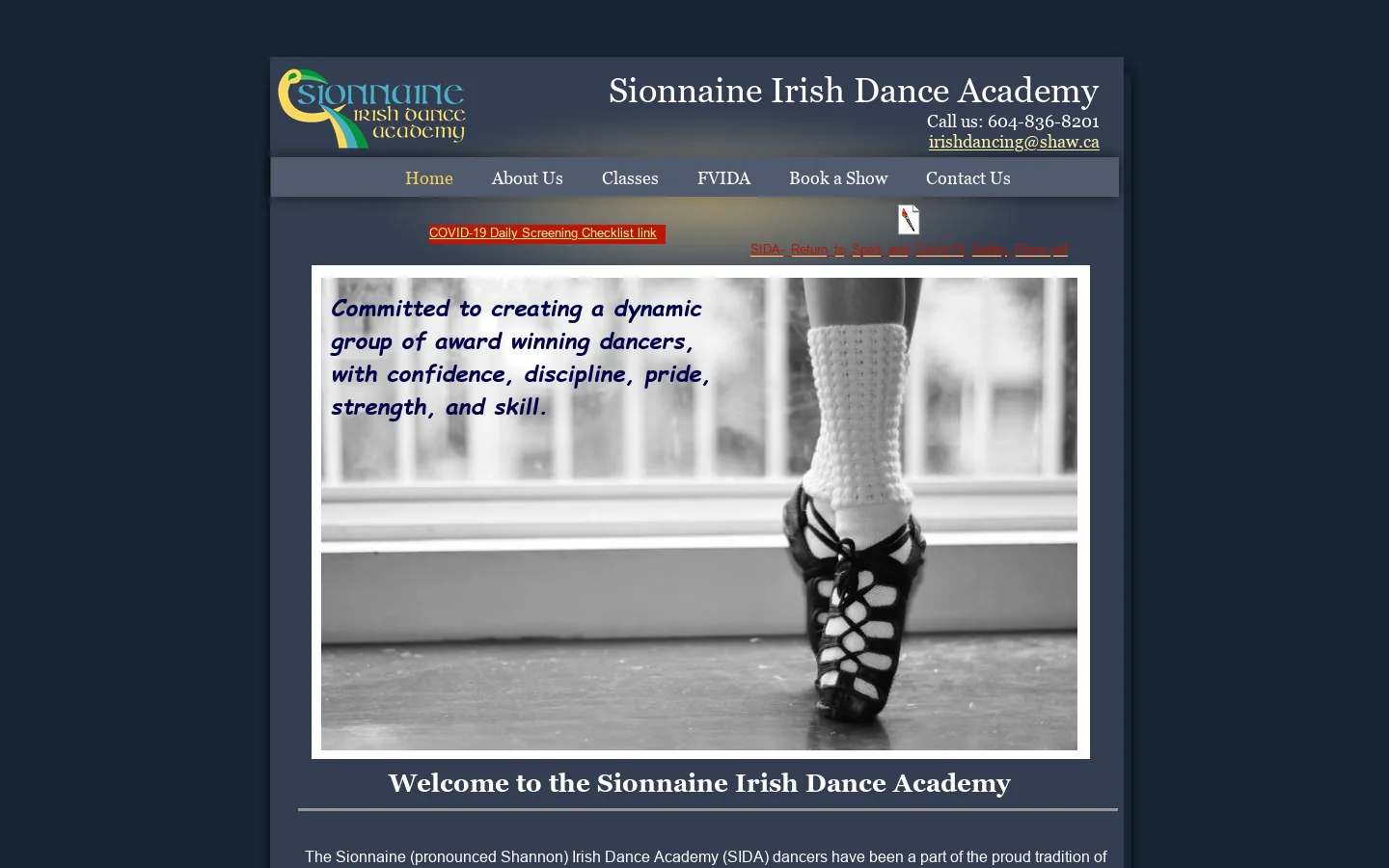 Irish Dancing Vancouver | Abbotsford | Maple Ridge 首页截图