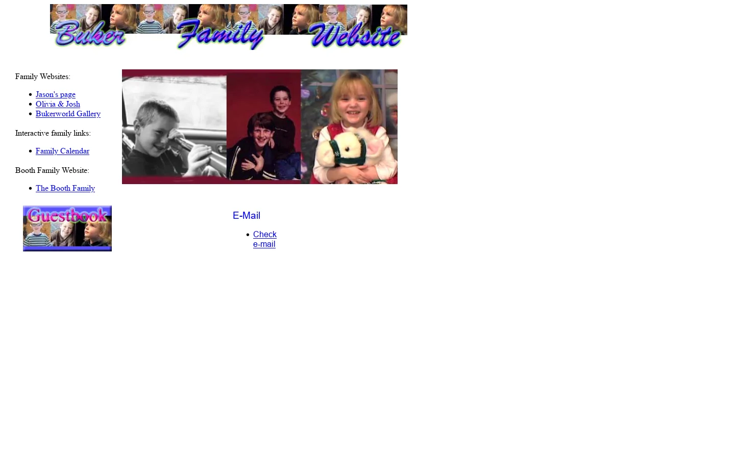 Buker Family Website 首页截图