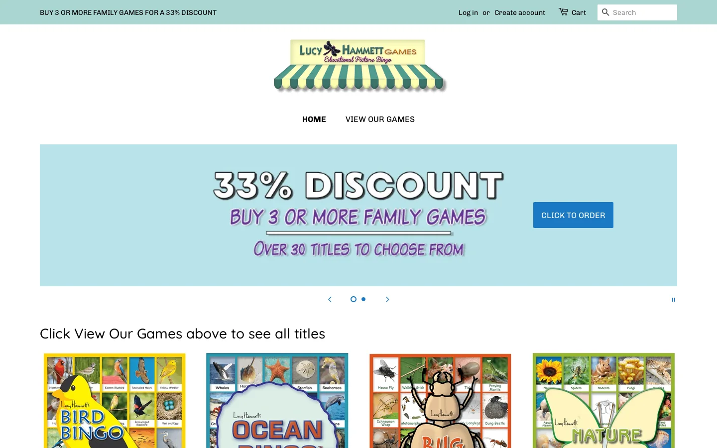 Lucy Hammett Games 首页截图