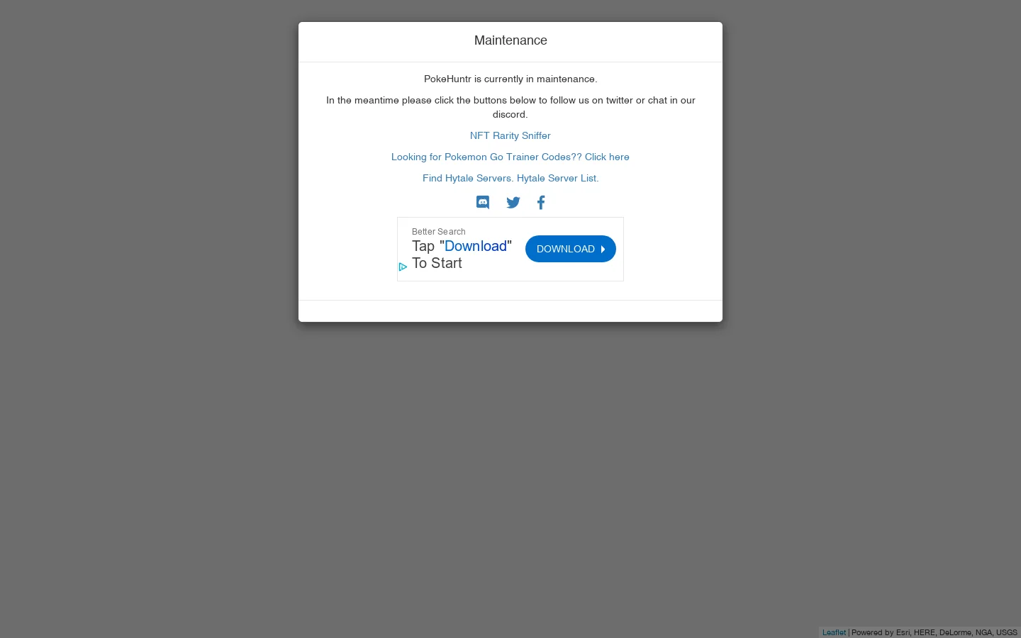 PokeHuntr 首页截图