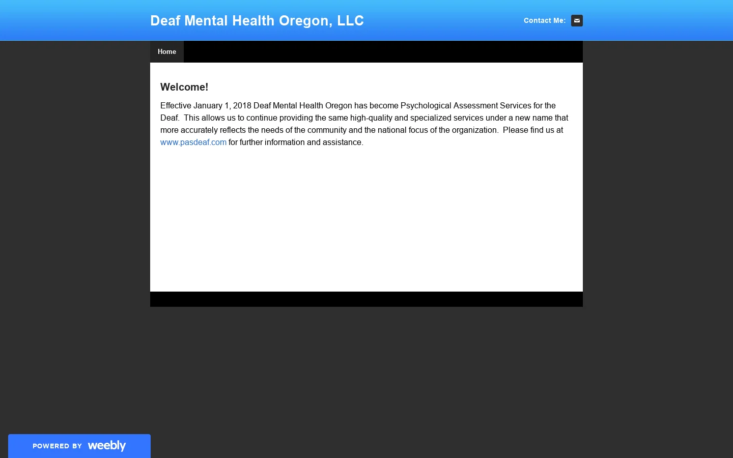 Deaf Mental Health Oregon, LLC 首页截图