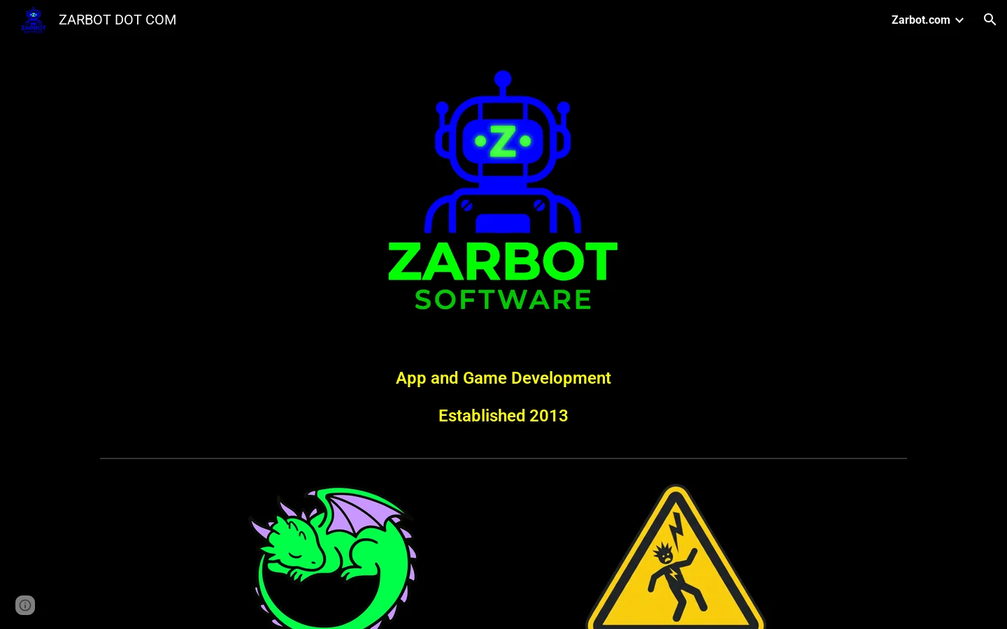 ZARBOT DOT COM 首页截图