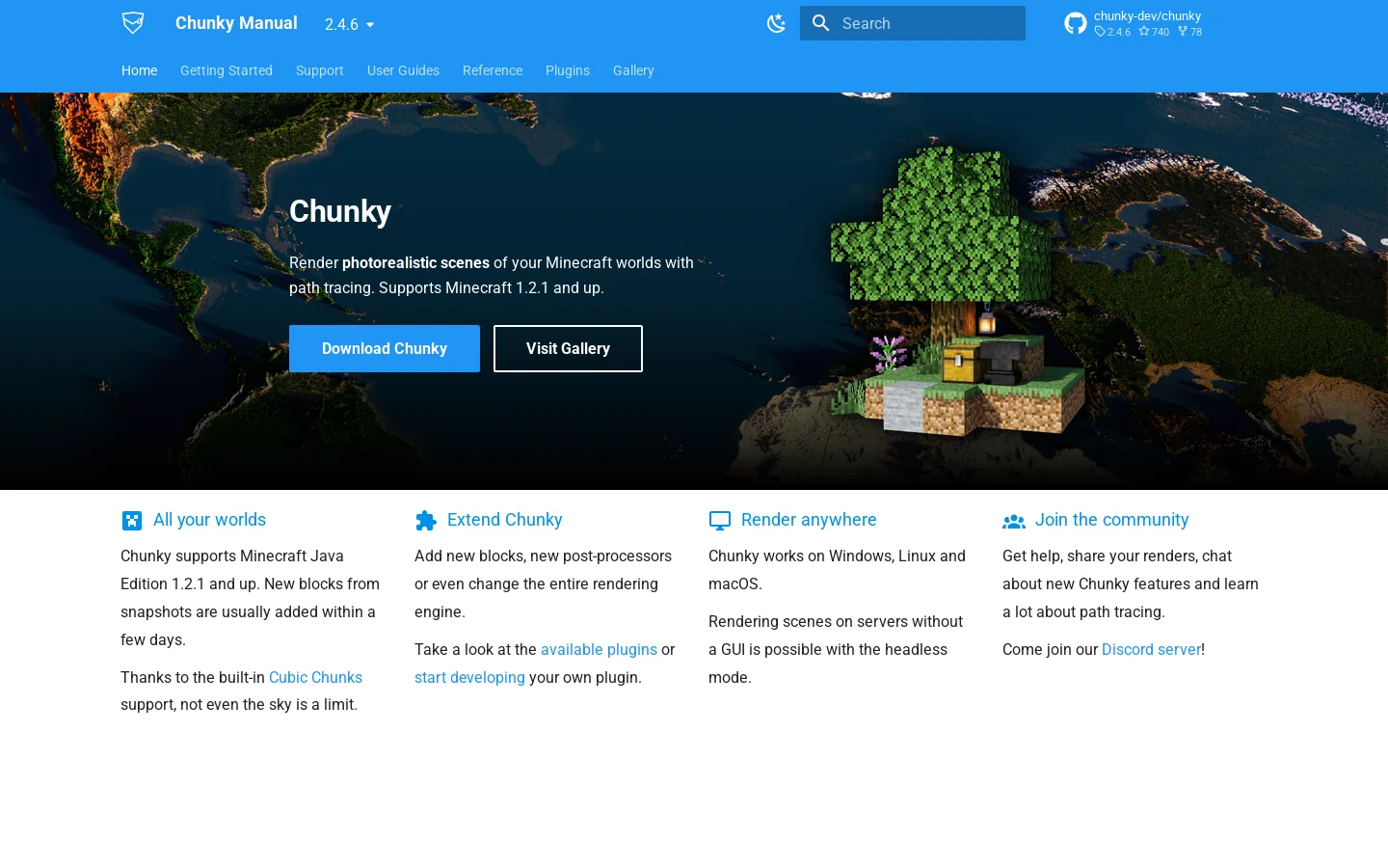 chunky-dev 首页截图