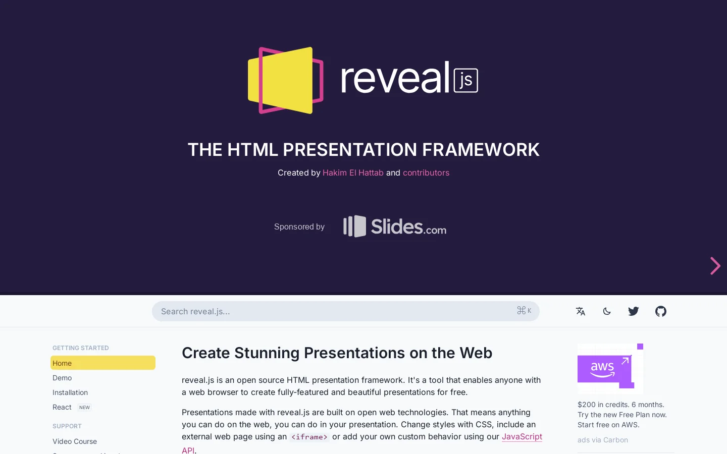 reveal.js 首页截图