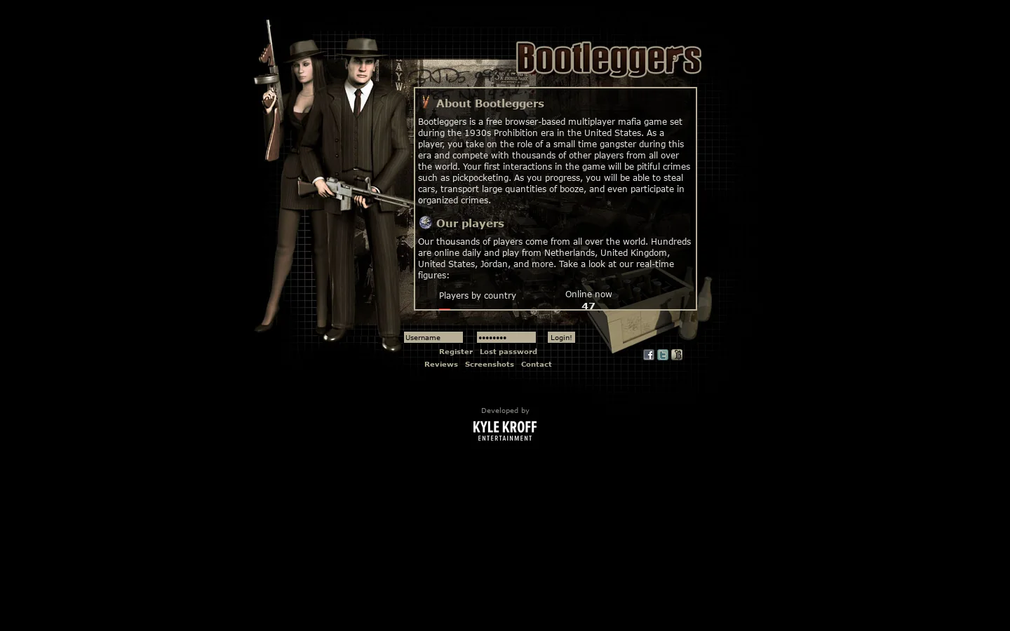 Bootleggers 首页截图