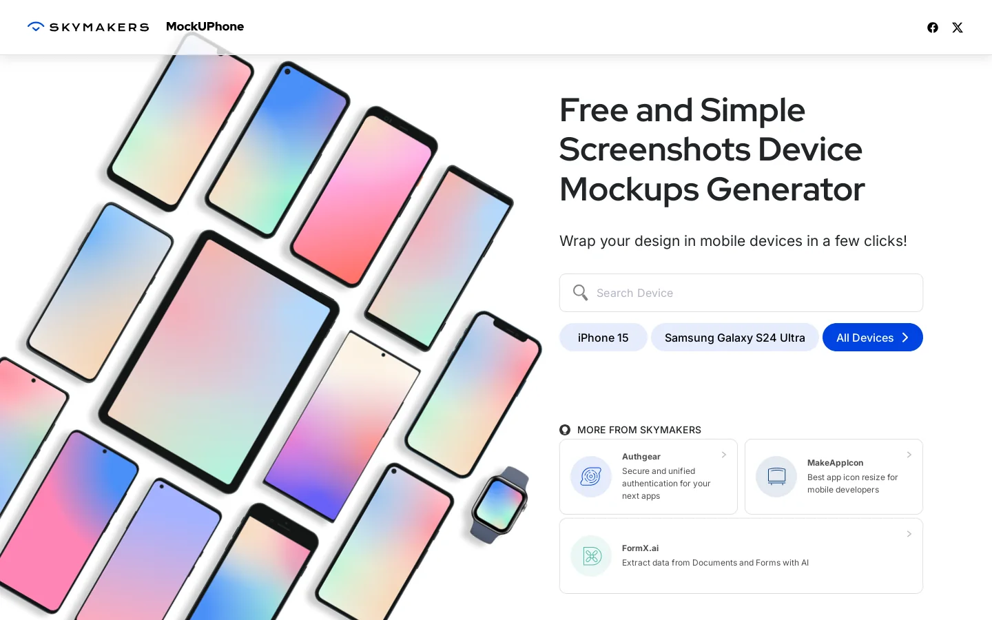 MockUPhone 首页截图