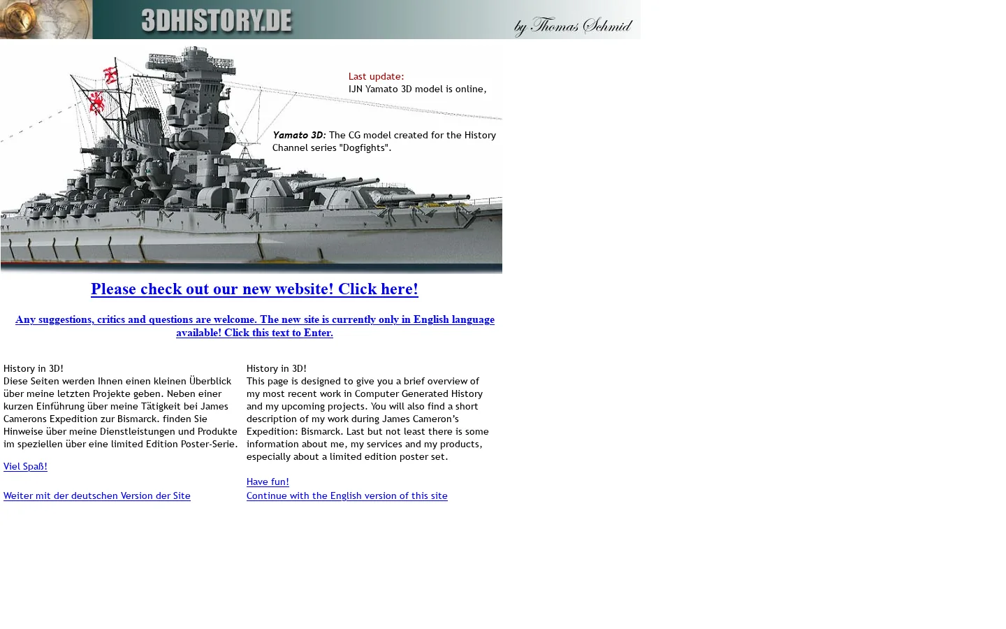 3D History by Thomas Schmid, Geschichte 3D, Schlachtschiff, Schlachtschiffe,Yamato, Battleships, Bismarck, Prinz Eugen, Hood, Warships, Warship,Battleship,Battleships,Kreuzer,Cruiser,Poster 首页截图