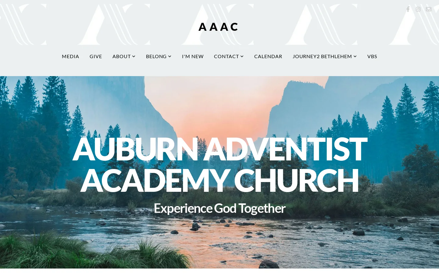 Auburn Adventist Academy Church 首页截图