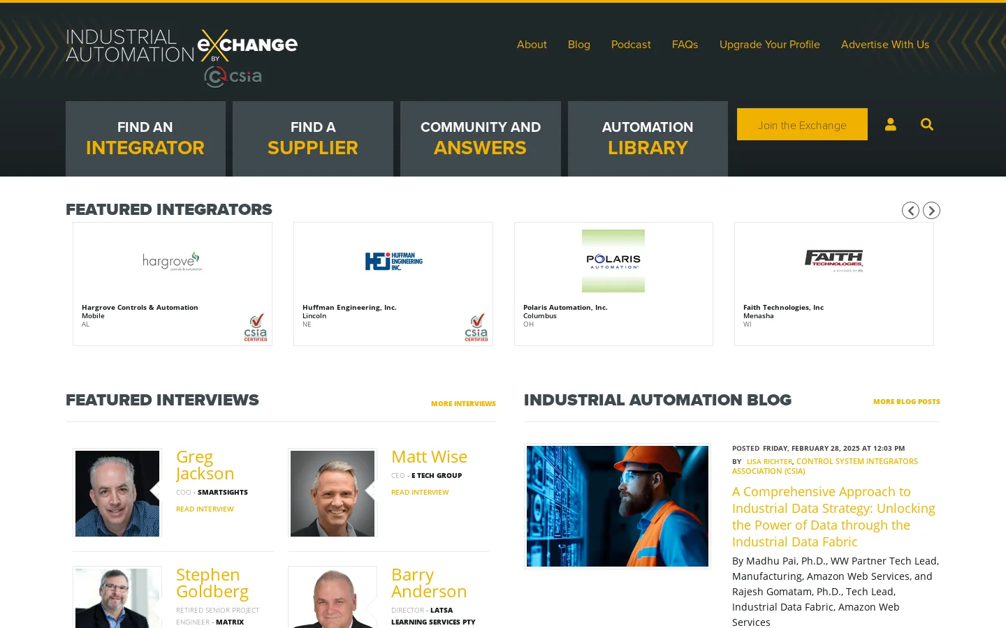 csiaexchange.org 首页截图