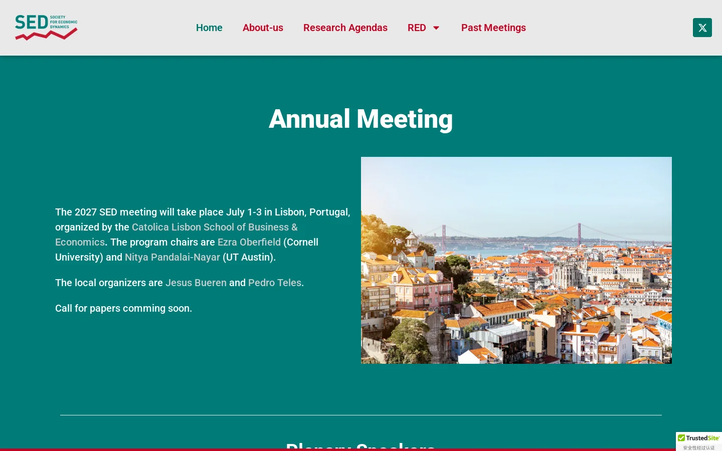 Society for Economic Dynamics – Society For Eonomic Dynamics 首页截图