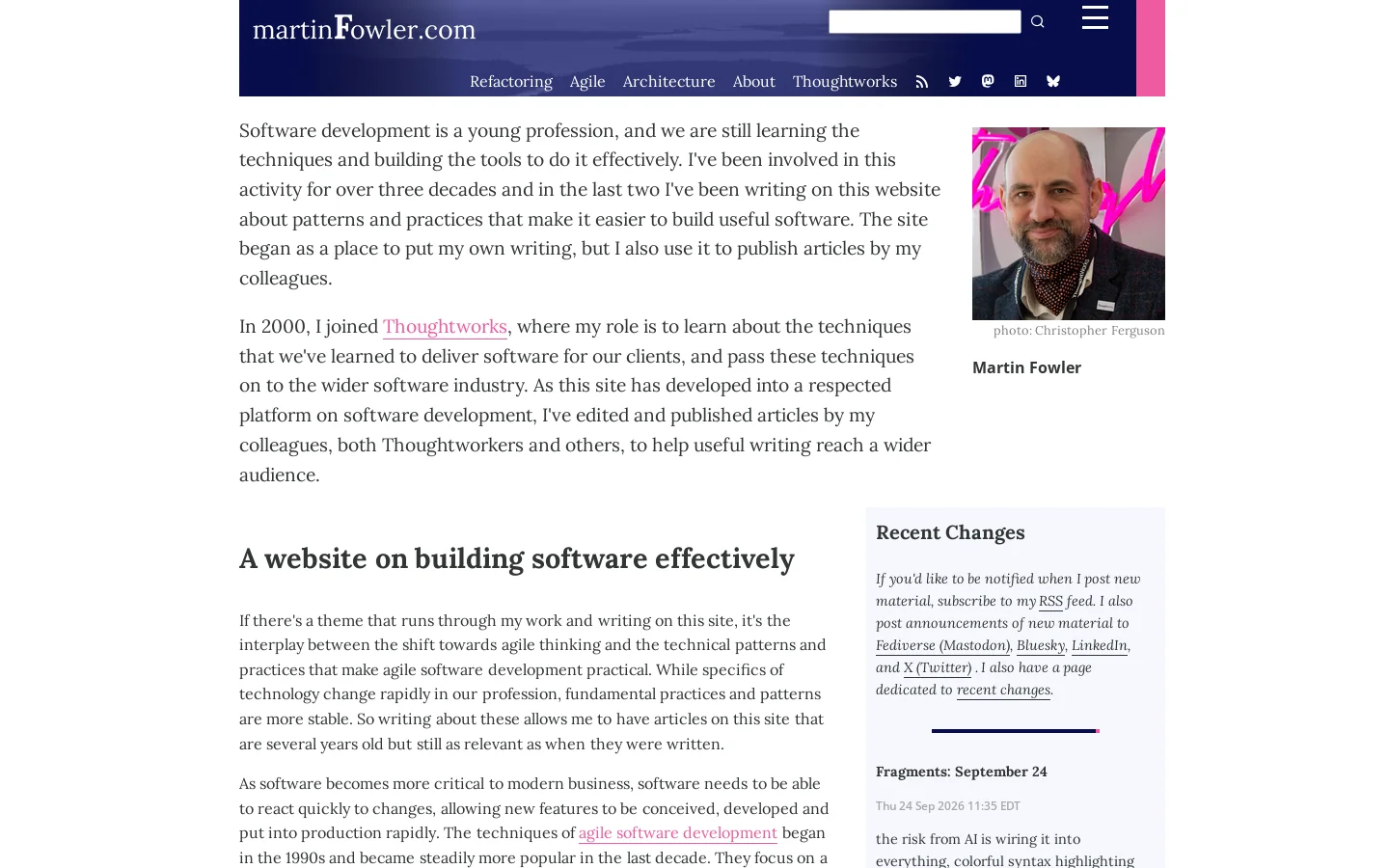 martinfowler.com 首页截图
