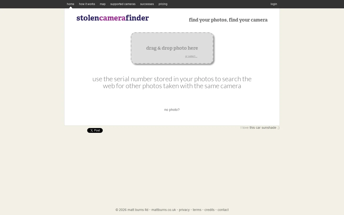 Stolen Camera Finder 首页截图