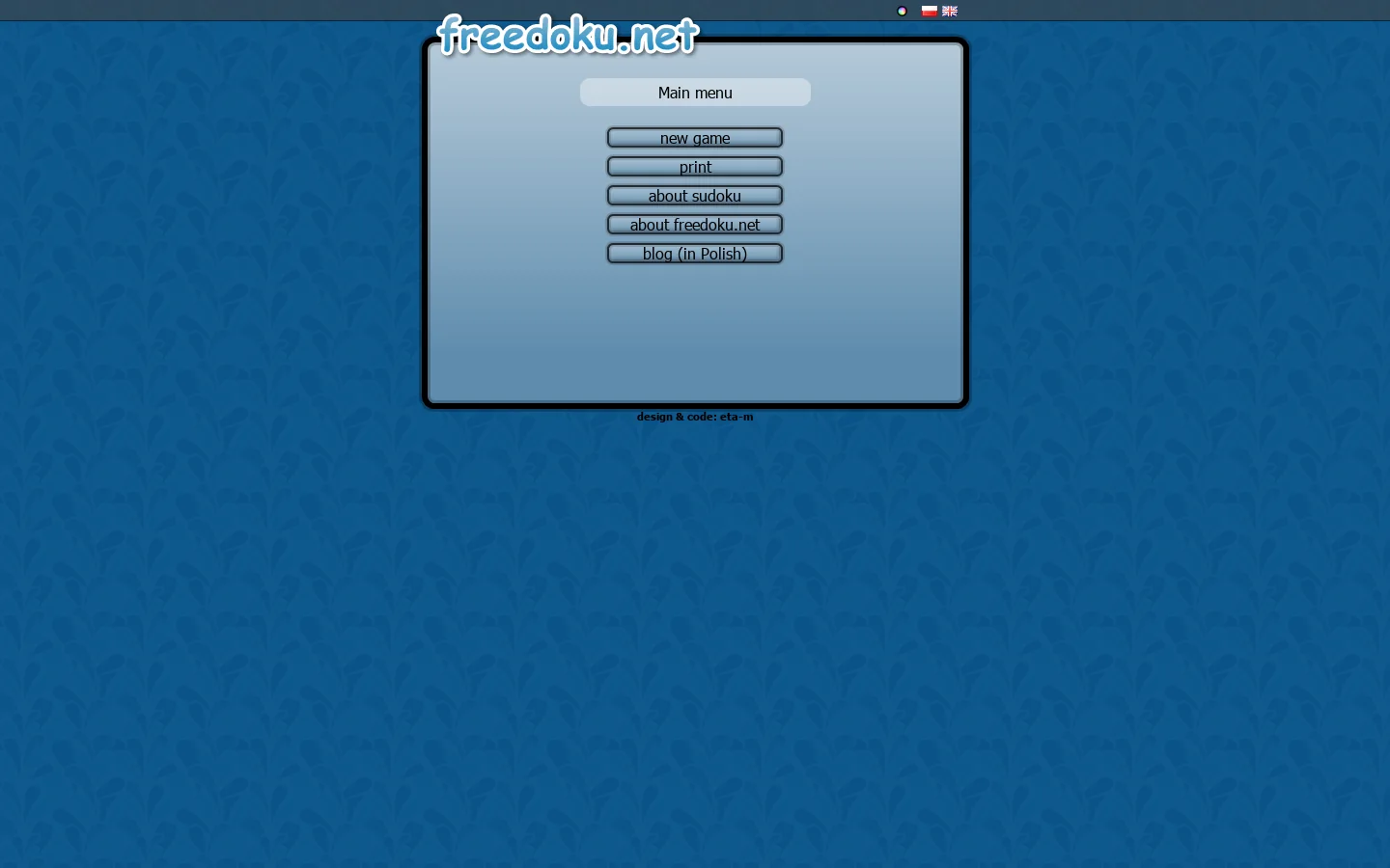 Freedoku - free sudoku! 首页截图