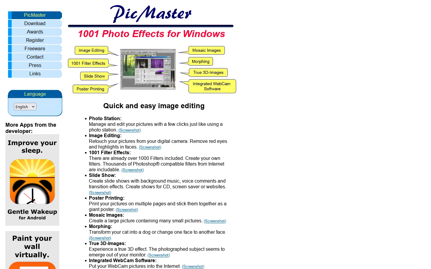 PicMaster - 1001 Photo Effects 首页截图