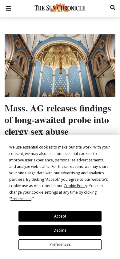 thesunchronicle.com Homepage screenshot
