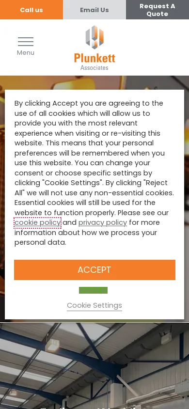 Plunkett Associates Homepage screenshot