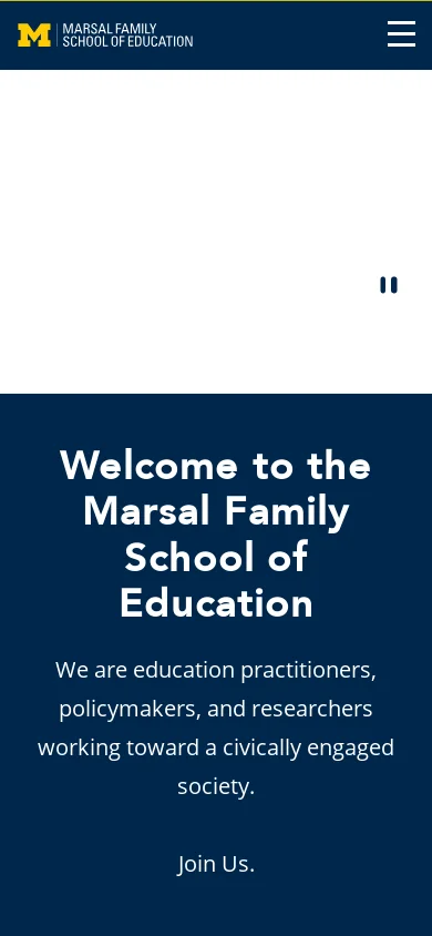 Home | University of Michigan Marsal Family School of Education Homepage screenshot