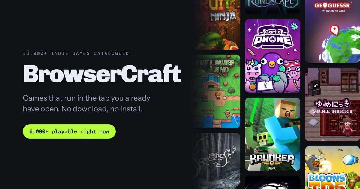Browser Craft — Web Browser Games · Twitter