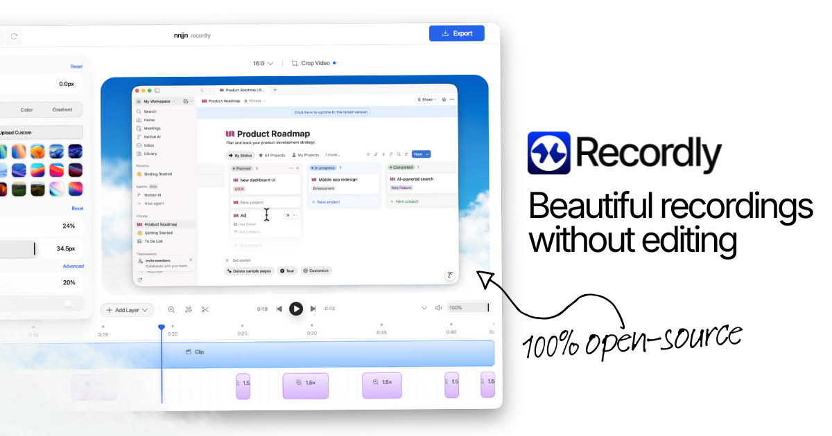 Recordly - Open-source app for incredible screen recordings. · Twitter