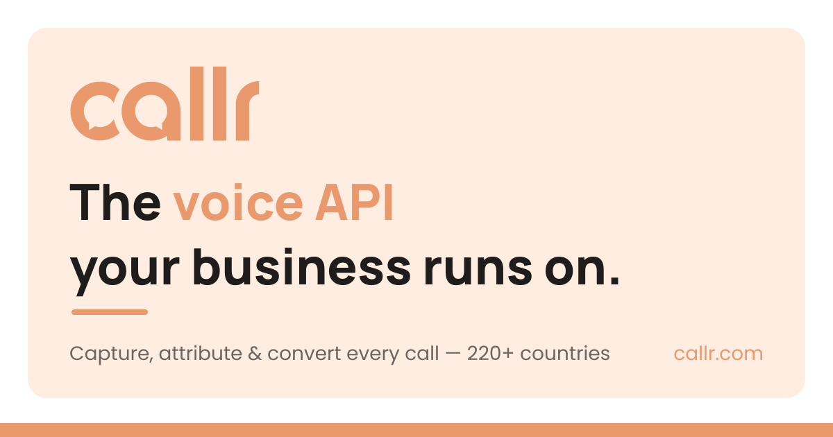 The voice API your business runs on. · Callr
