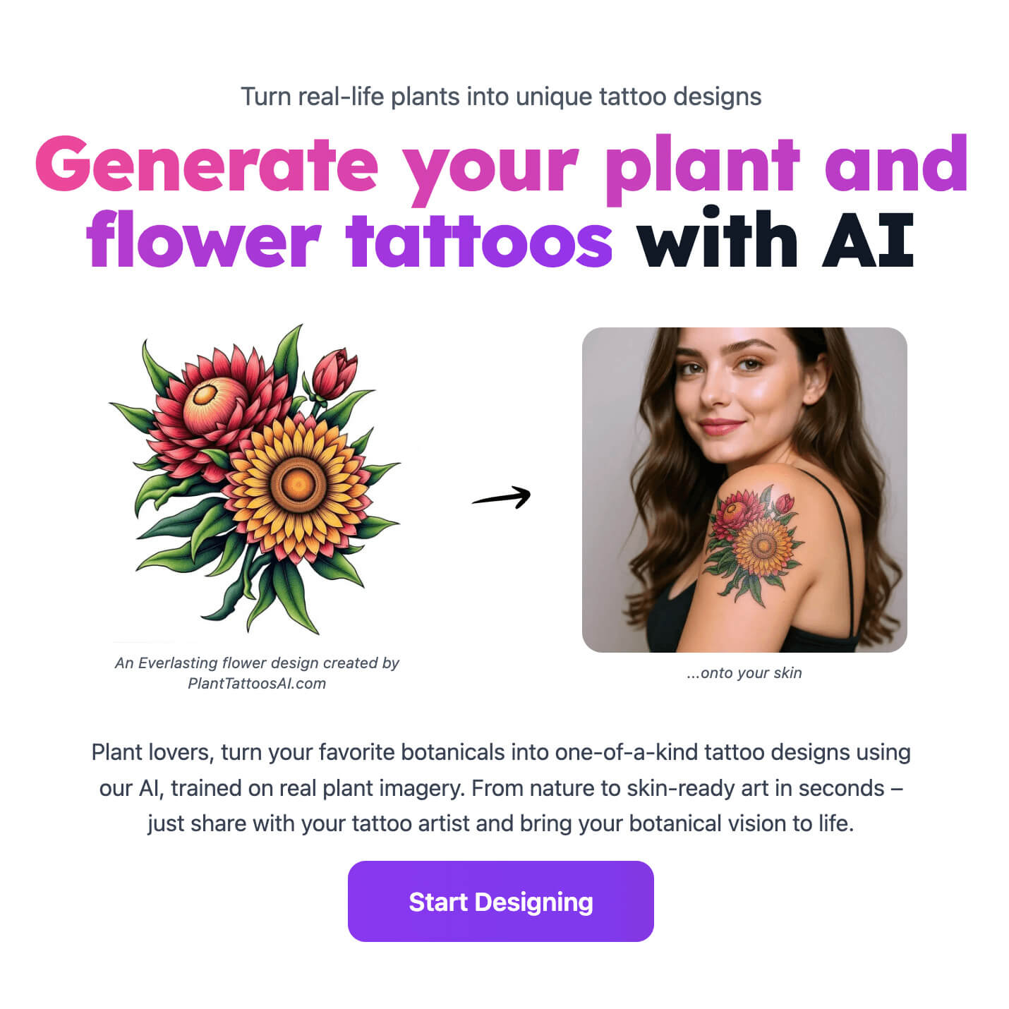 AI Plant Tattoo Generator | PlantTattoosAI · Twitter