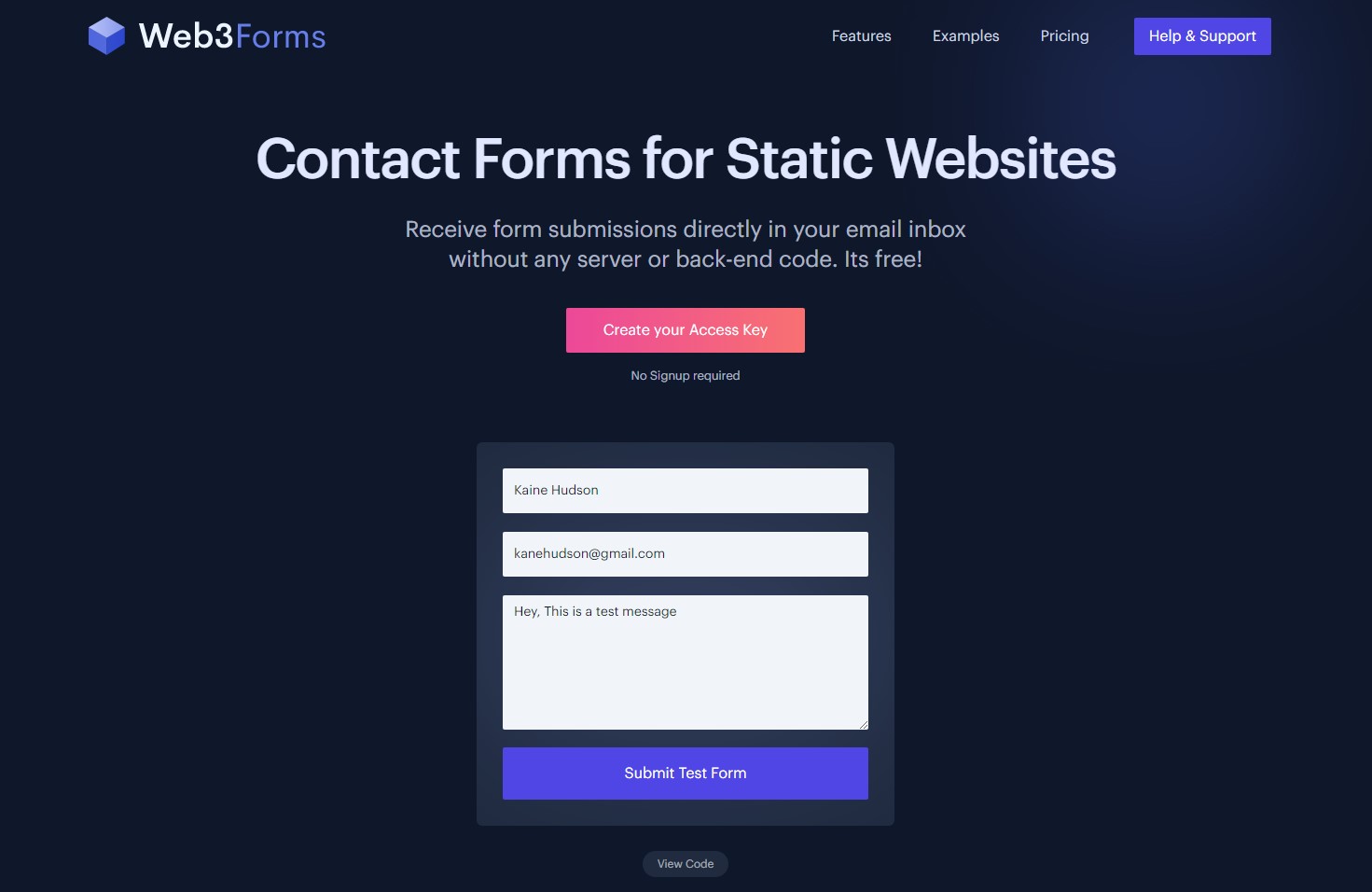 Web3Forms — Easy Contact Form to Email Service · Twitter