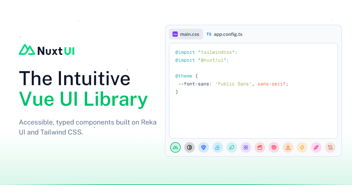 The Intuitive Vue UI Library - Nuxt UI · Twitter