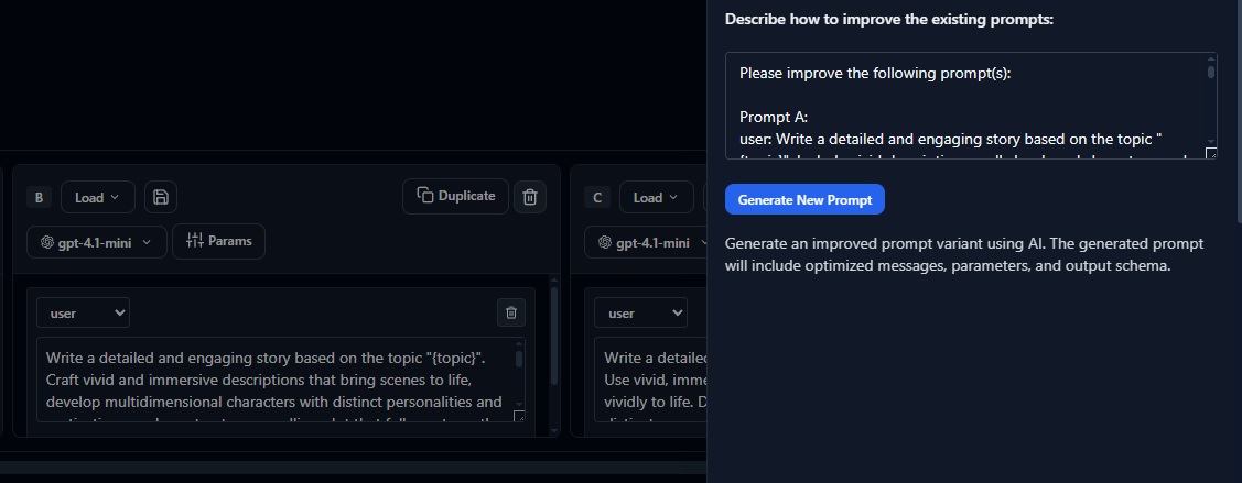 Evaligo: A/B testing for AI models, prompts and flows