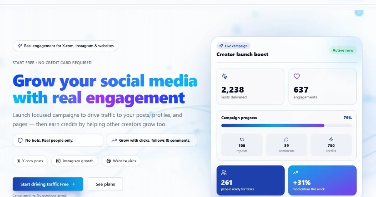ViralTo.io - Grow your social media with real engagement · Twitter