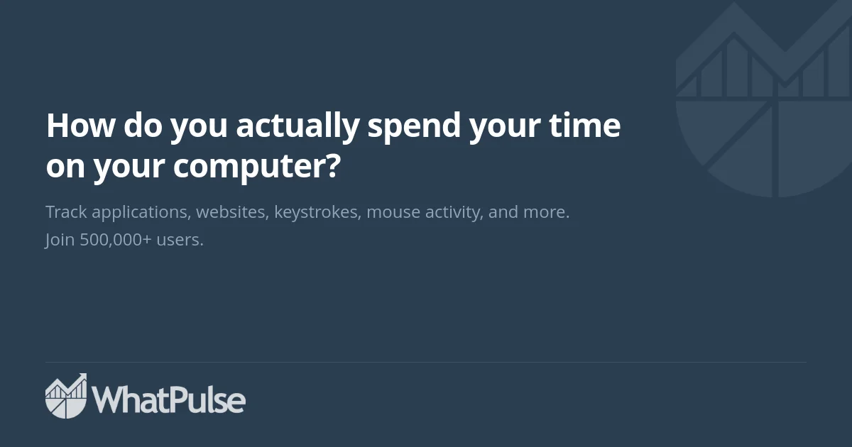 WhatPulse - How do you actually spend your time on your computer? | WhatPulse · Twitter