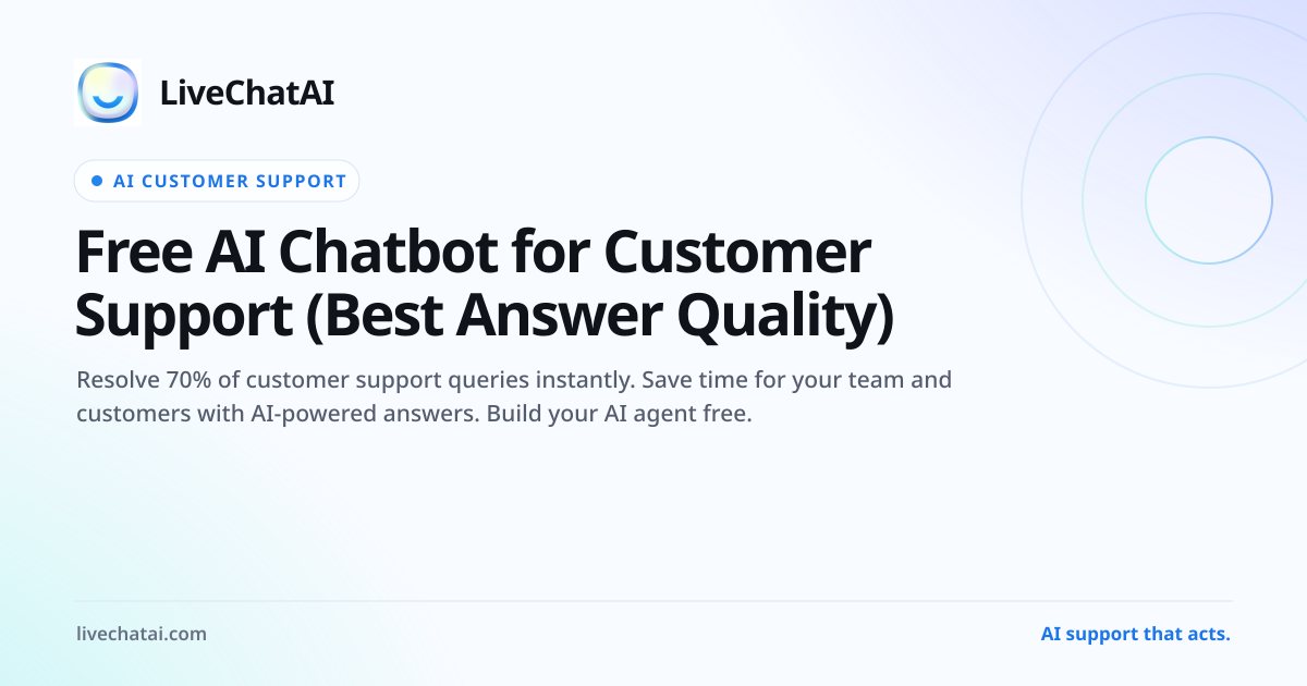 LiveChatAI AI chatbot for customer support