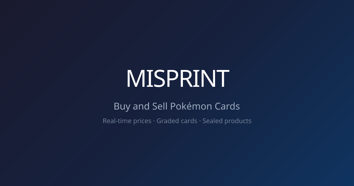 Misprint – Buy and Sell Pokémon Cards