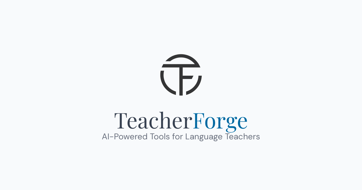TeacherForge — AI ESL and EFL Worksheet & Exam Generator · Twitter