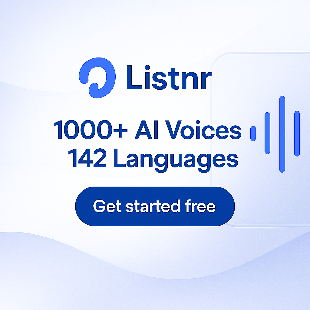 AI Voice Generator for Natural Speech | Listnr