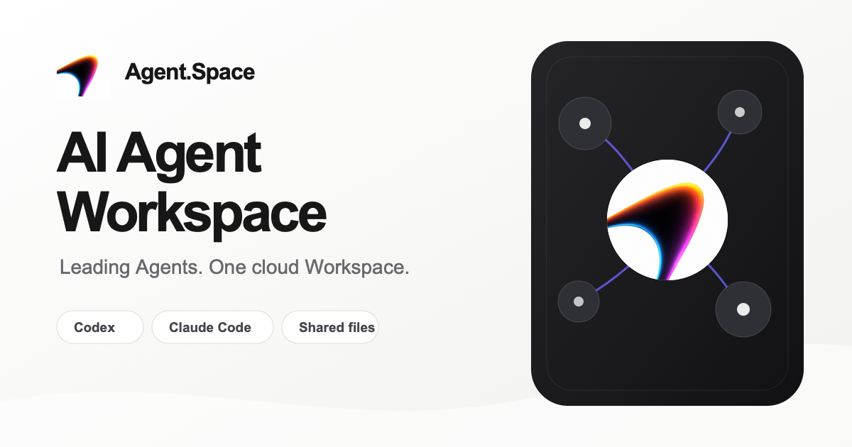 AI Agent Workspace for Codex & Claude Code | Agent.Space · Twitter
