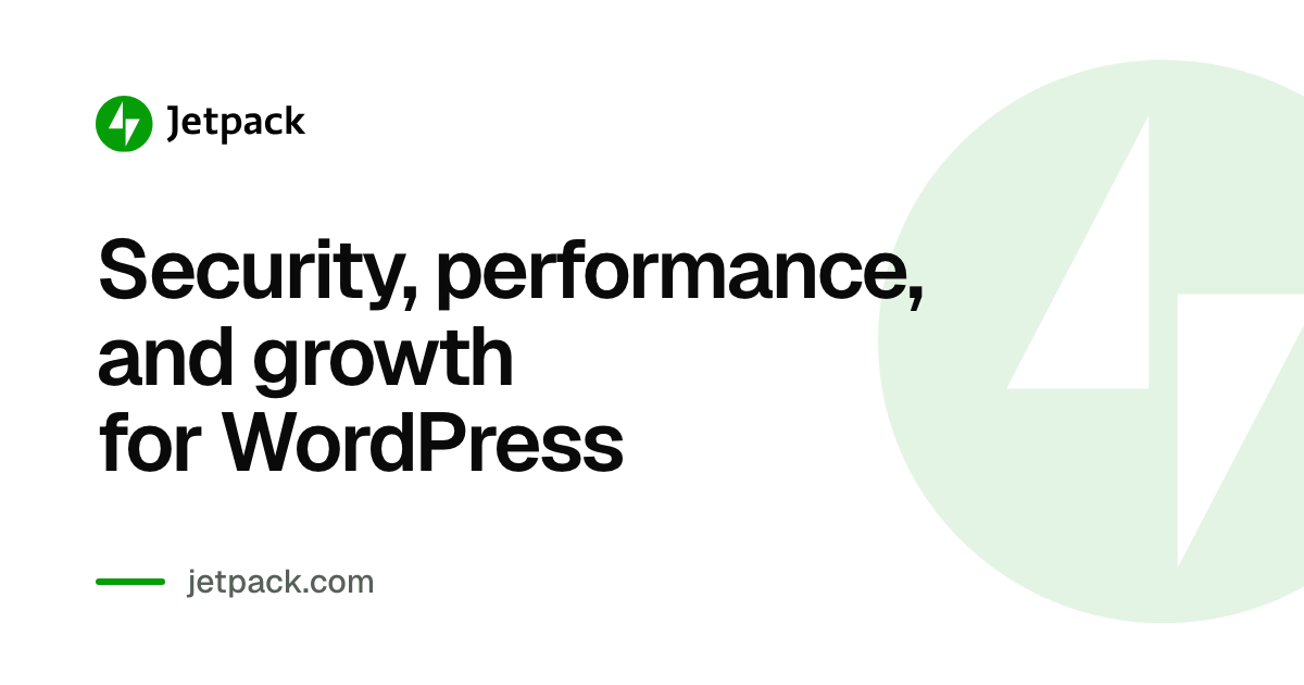 Jetpack: security, performance, and growth for WordPress.