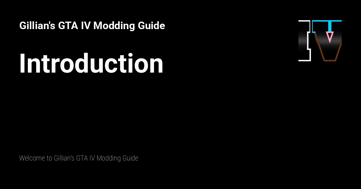 Gillian's GTA IV Modding Guide · Twitter