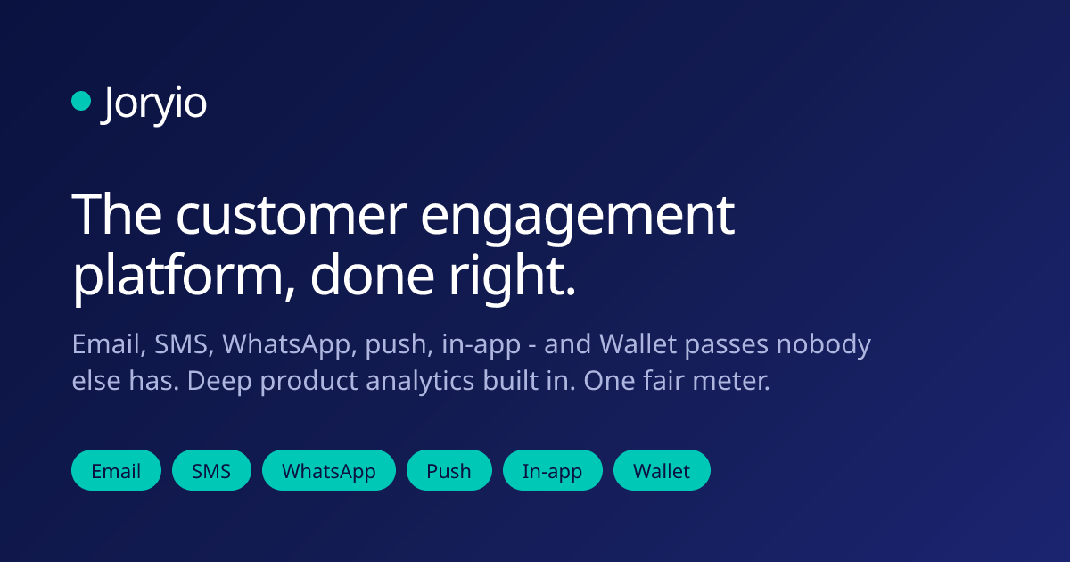 Joryio - The customer engagement platform