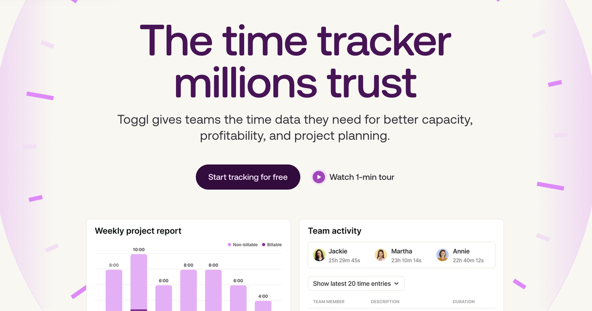 Toggl: Time Tracking Software & Capacity Planning Tool · Twitter