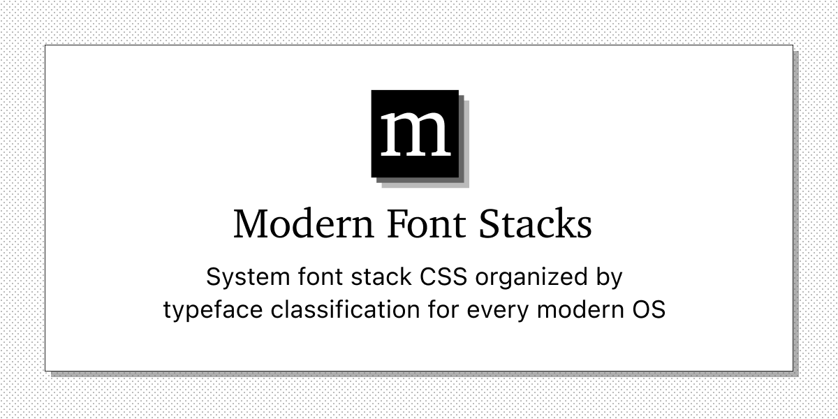Modern Font Stacks · Twitter