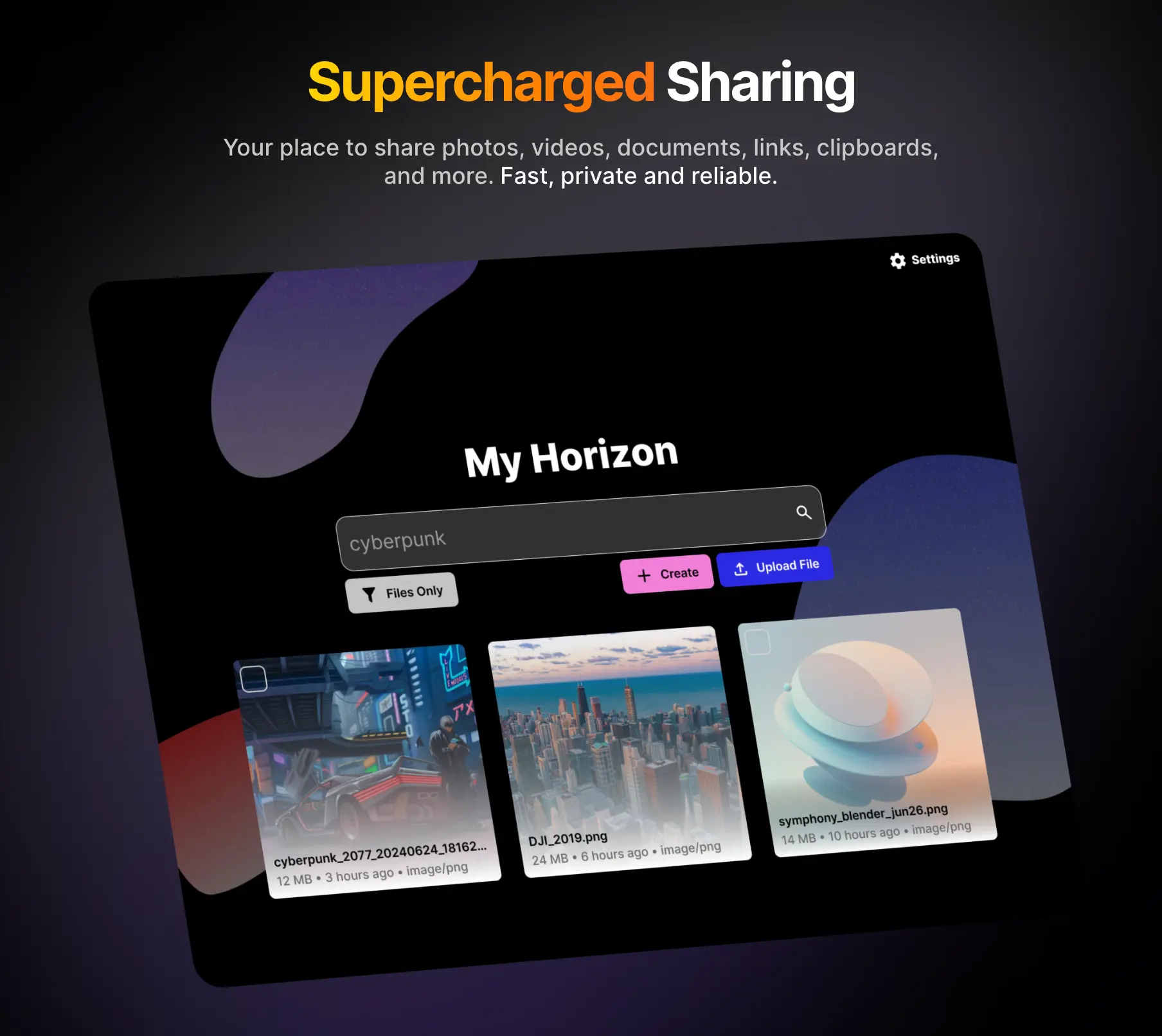 Supercharged fast, private & reliable file hosting – Horizon · Twitter