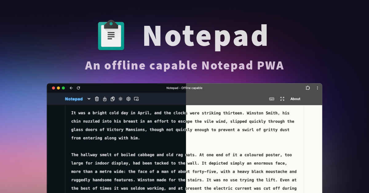 Notepad - Offline capable · Twitter
