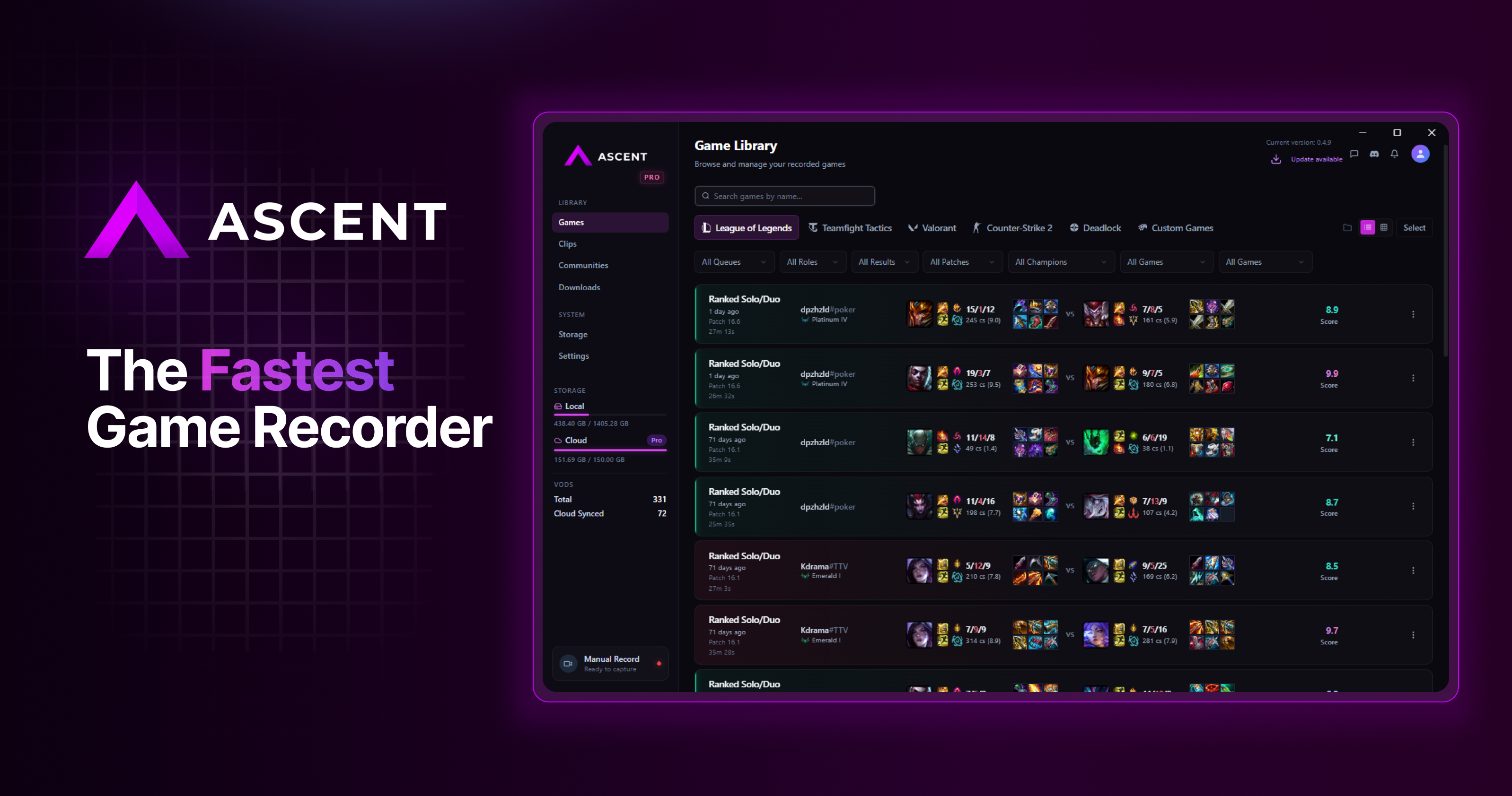 Ascent | The Fastest Free Game Recorder · Twitter