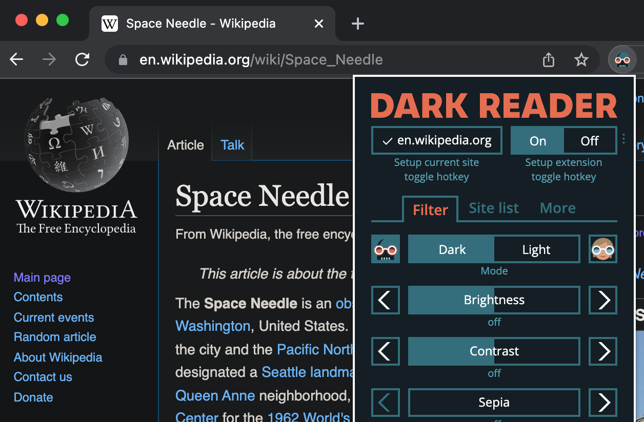 Dark Reader — dark theme for every website · Twitter