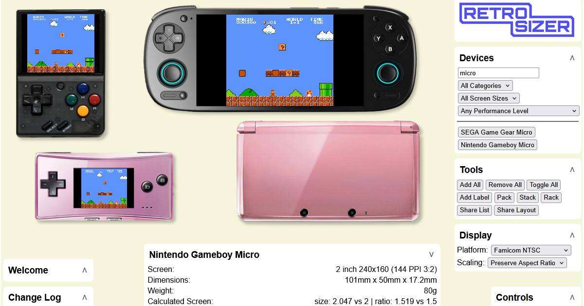 Retrosizer - Compare and explore handheld gaming devices · Twitter