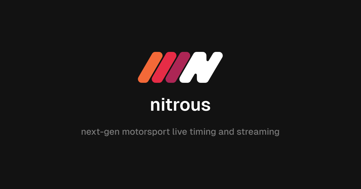 vhs retro nitrous logo, nitrous, next-gen motorsport live timing and streaming