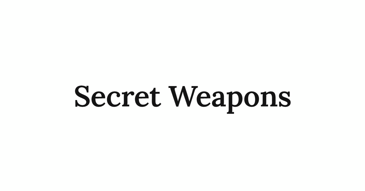 Secret Weapons · Twitter