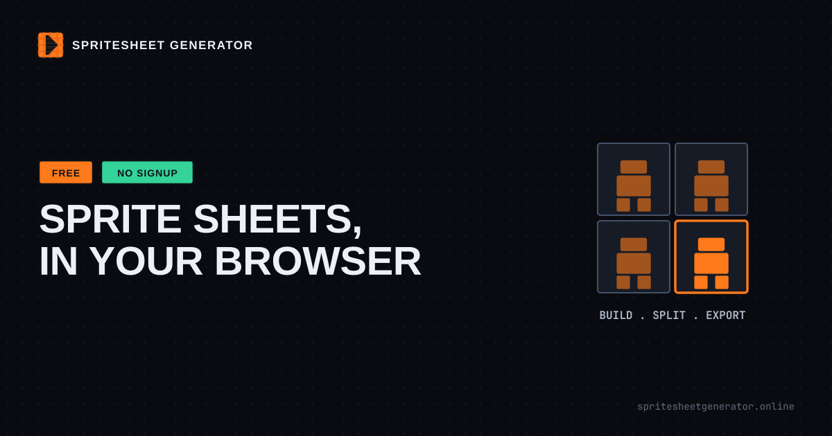 Spritesheet Generator - Create Game Sprite Sheets Online