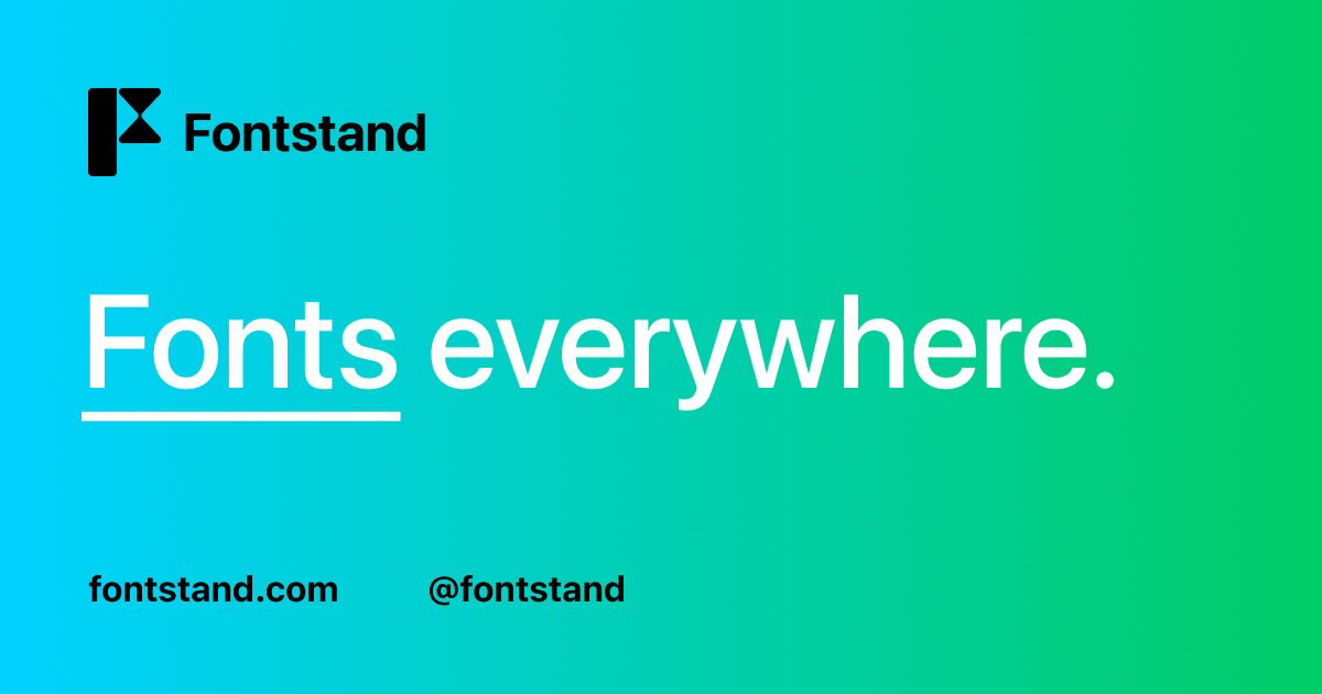 Fontstand — try fonts for free or rent them · Twitter
